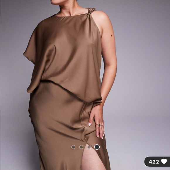 NWT Elegant Brown Women's Dress - Picture 3 of 3